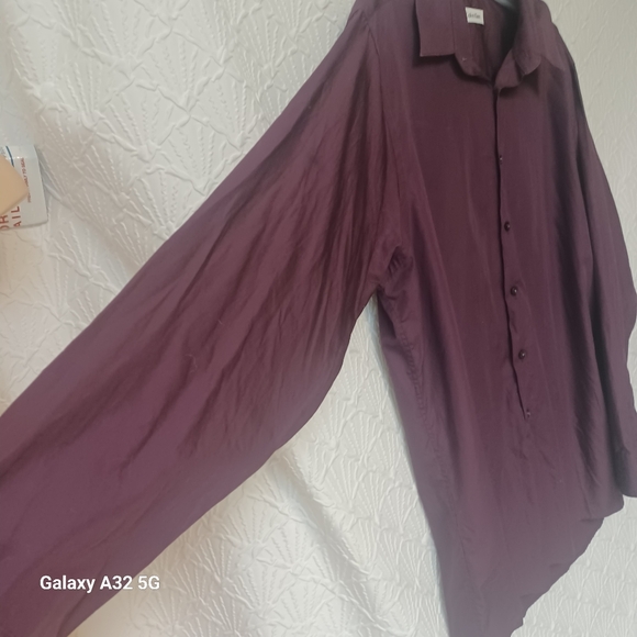 Calvin Klein Purple Button Up Shirt Classic Business Style - Picture 7 of 14